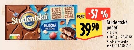 Čokoláda Studentská pečeť Orion