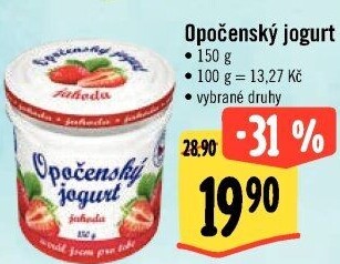 Jogurt ochucený Opočenský Bohemilk