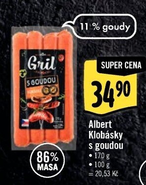 Klobása s goudou Albert Gril