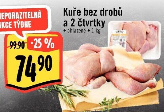 Kuře + 2 čtvrtky Albert