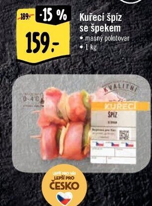 Kuřecí špíz se špekem Albert