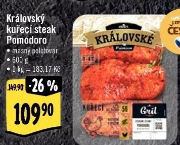 Kuřecí steak Pomodoro Královský Albert Gril