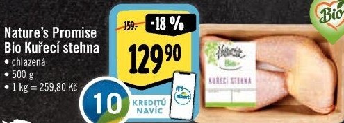 Kuřecí stehna bio Nature'