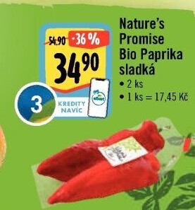 Paprika červená bio Nature'