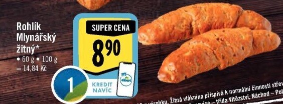 Rohlík Mlynářský žitný Albert