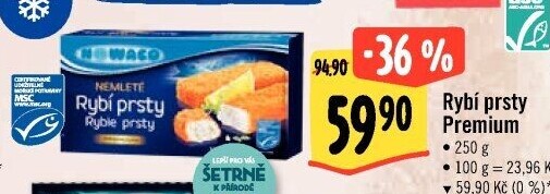 Rybí prsty nemleté mražené Nowaco Premium