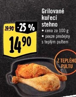 Stehno kuřecí grilované