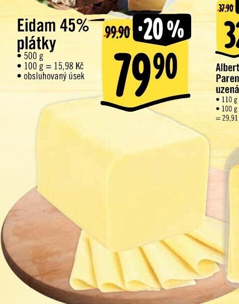 Sýr Eidam 45% Albert