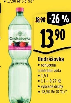 Voda ochucená Ondrášovka