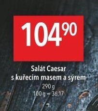 Salát Caesar s kuřecím masem a sýrem