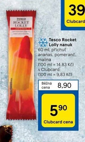 Tesco Rocket Lolly nanuk