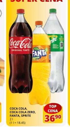 COCA COLA, COCA COLA ZERO, FANTA, SPRITE