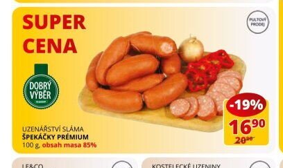 UZENÁŘSTVÍ SLÁMA ŠPEKÁČKY PRÉMIUM