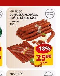 Mu Písek Dunajská klobása, Hoštická klobása
