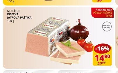 Mu Písek Písecká játrová paštika