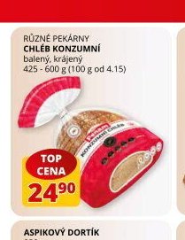 RŮZNÉ PEKÁRNY CHLÉB KONZUMNÍ
