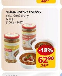 SLÁMA HOTOVÉ POLÉVKY