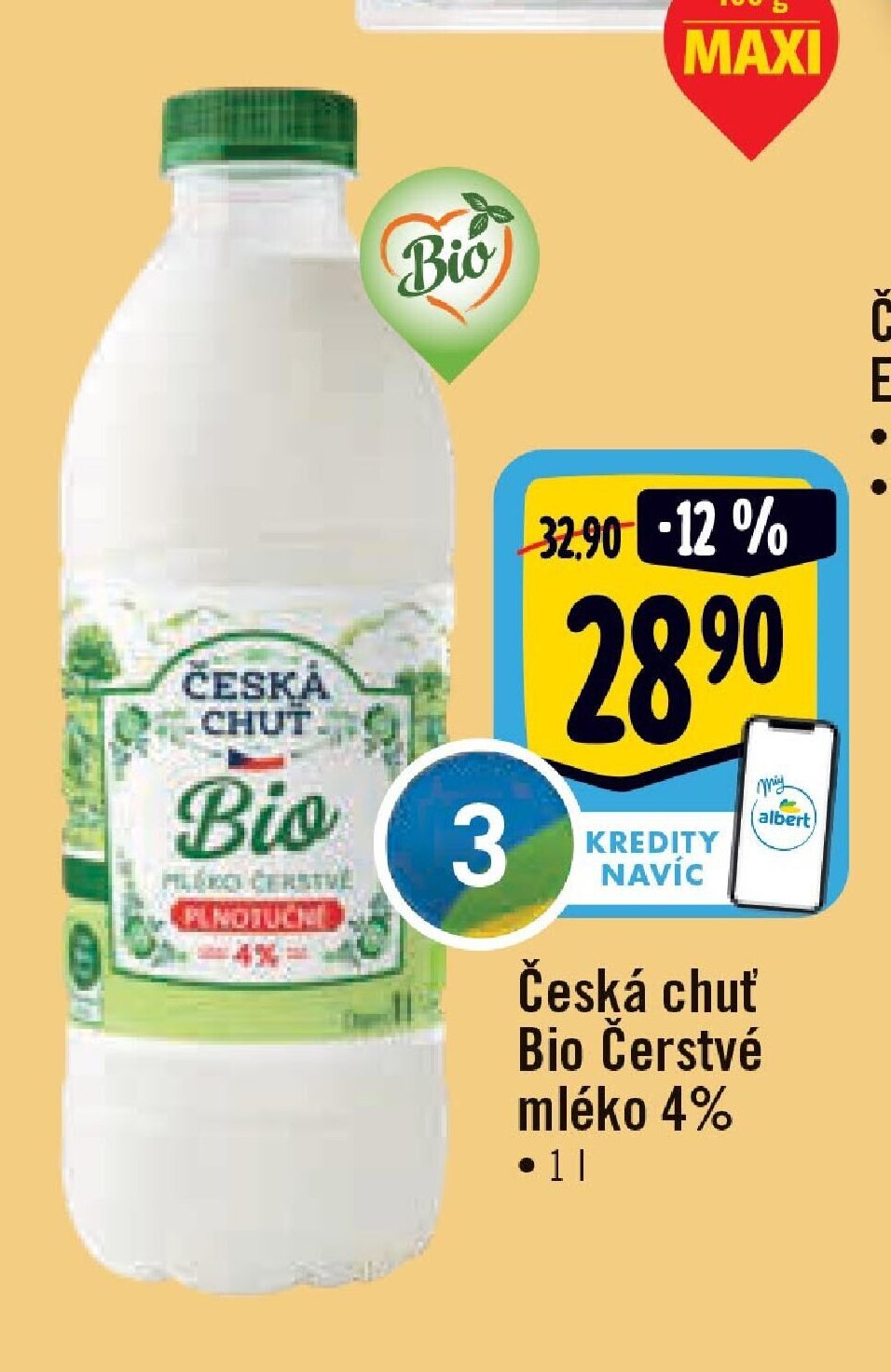 Česká chuť Bio Čerstvé mléko 4%