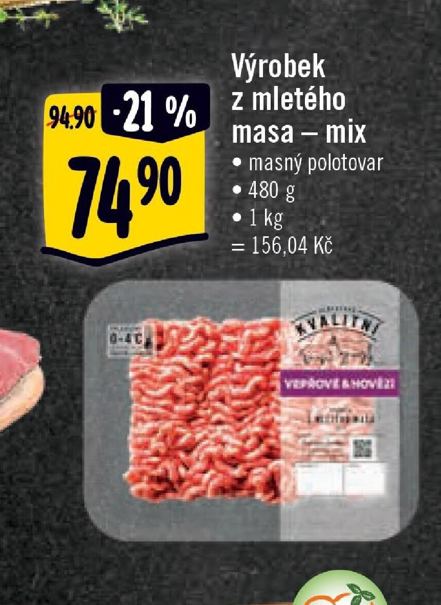Výrobek z mletého masa – mix