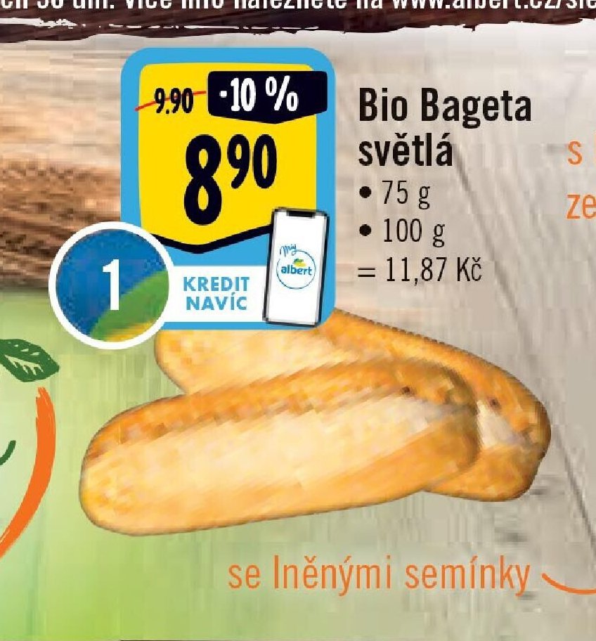 Bio Bageta světlá