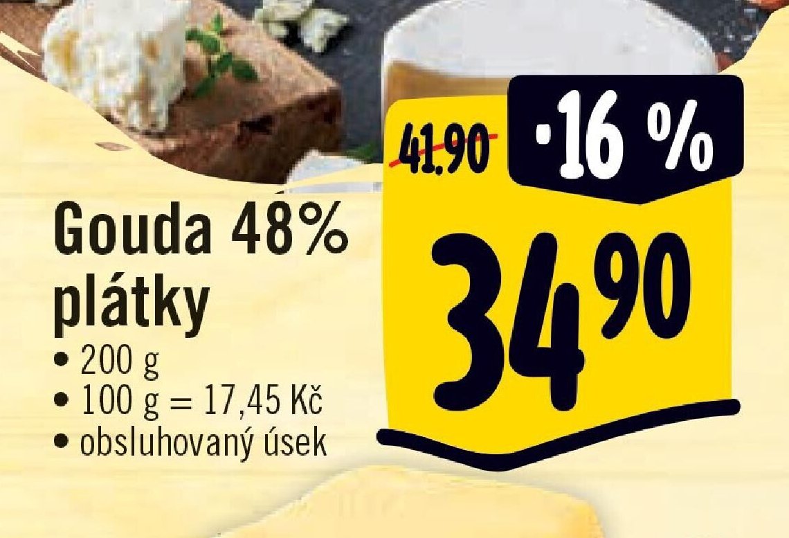 Gouda 48% plátky