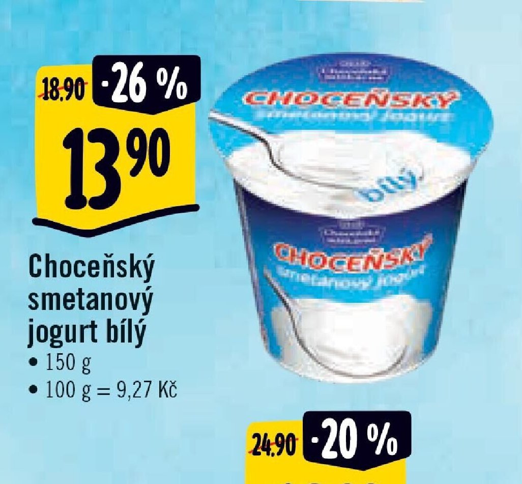 Choceňský smetanový jogurt bílý