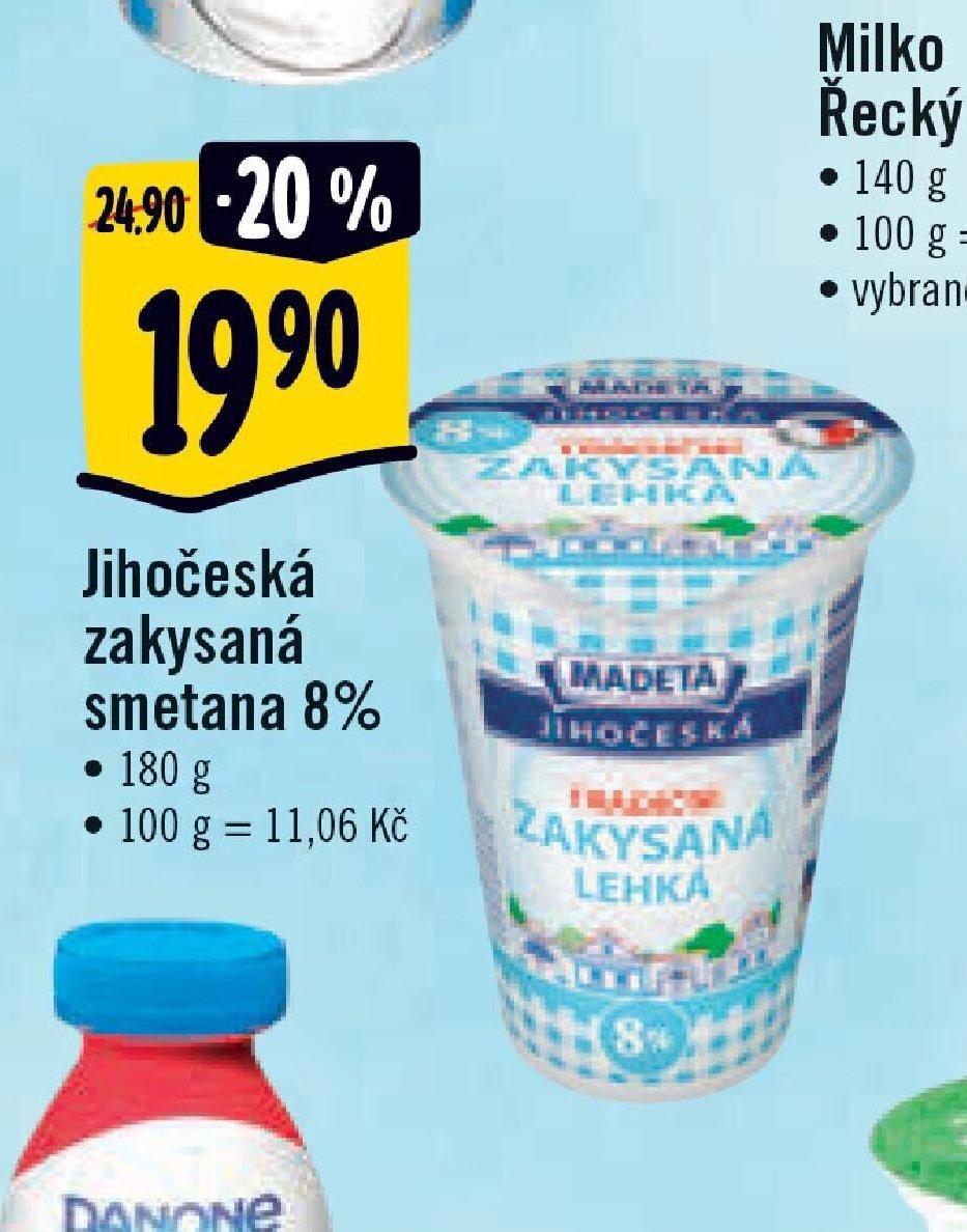 Jihočeská zakysaná smetana 8%