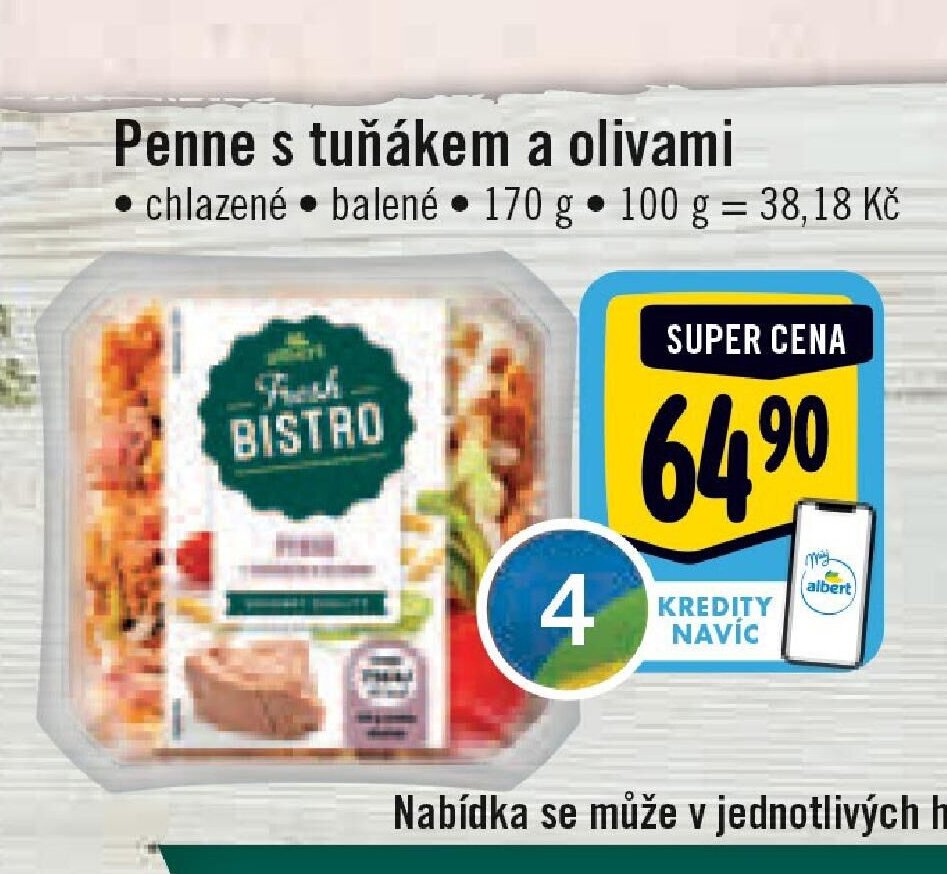 Penne s tuňákem a olivami