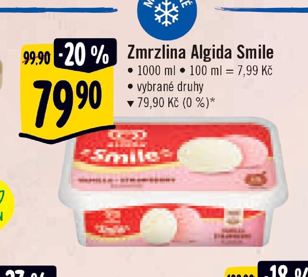 Zmrzlina Algida Smile