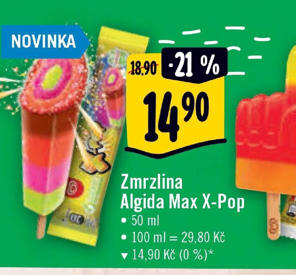 Zmrzlina Algida Max X-Pop