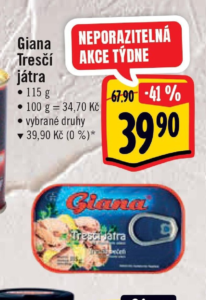 Giana Tresčí játra