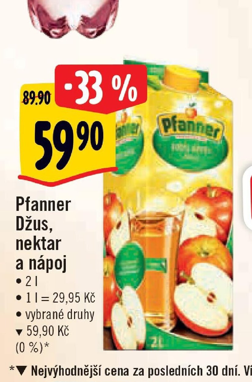 Pfanner Džus, nektar a nápoj