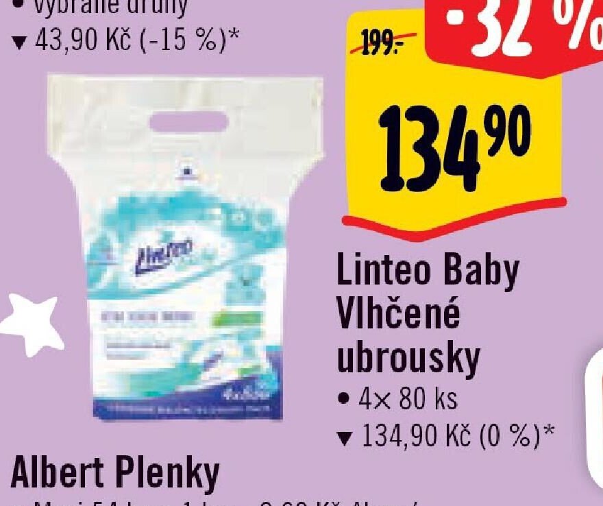 Linteo Baby Vlhčené ubrousky