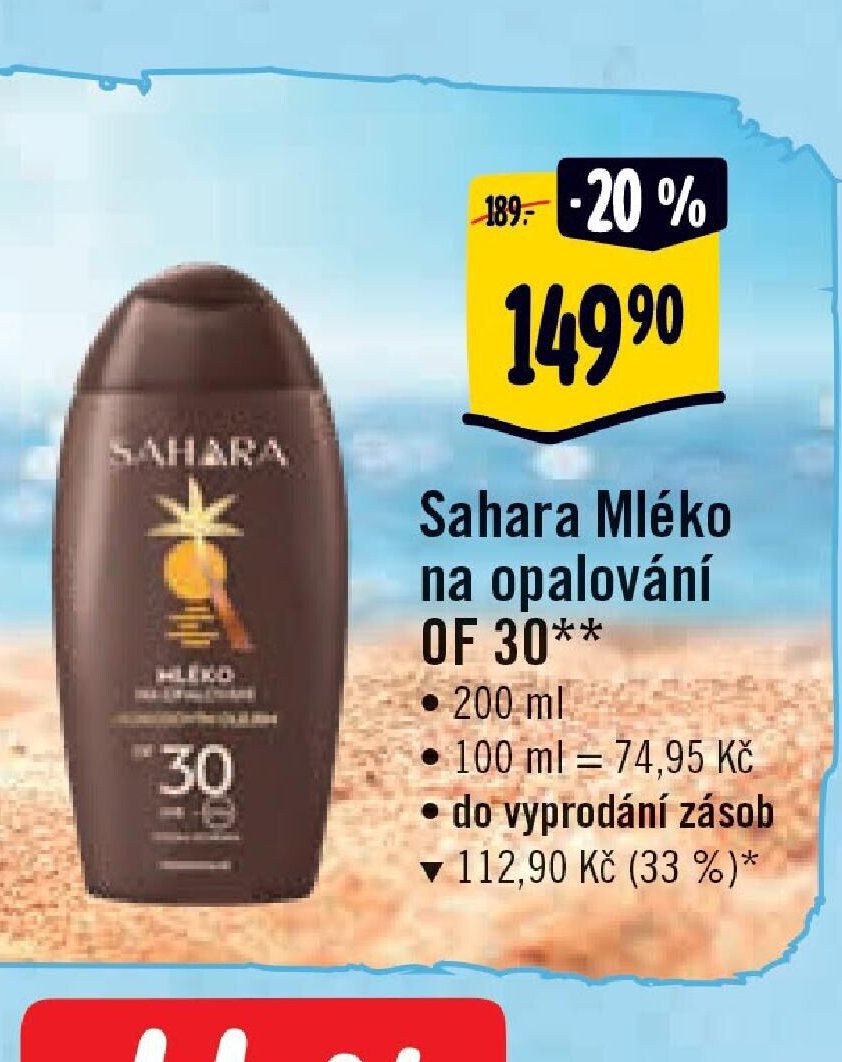 Sahara Mléko na opalování OF 30