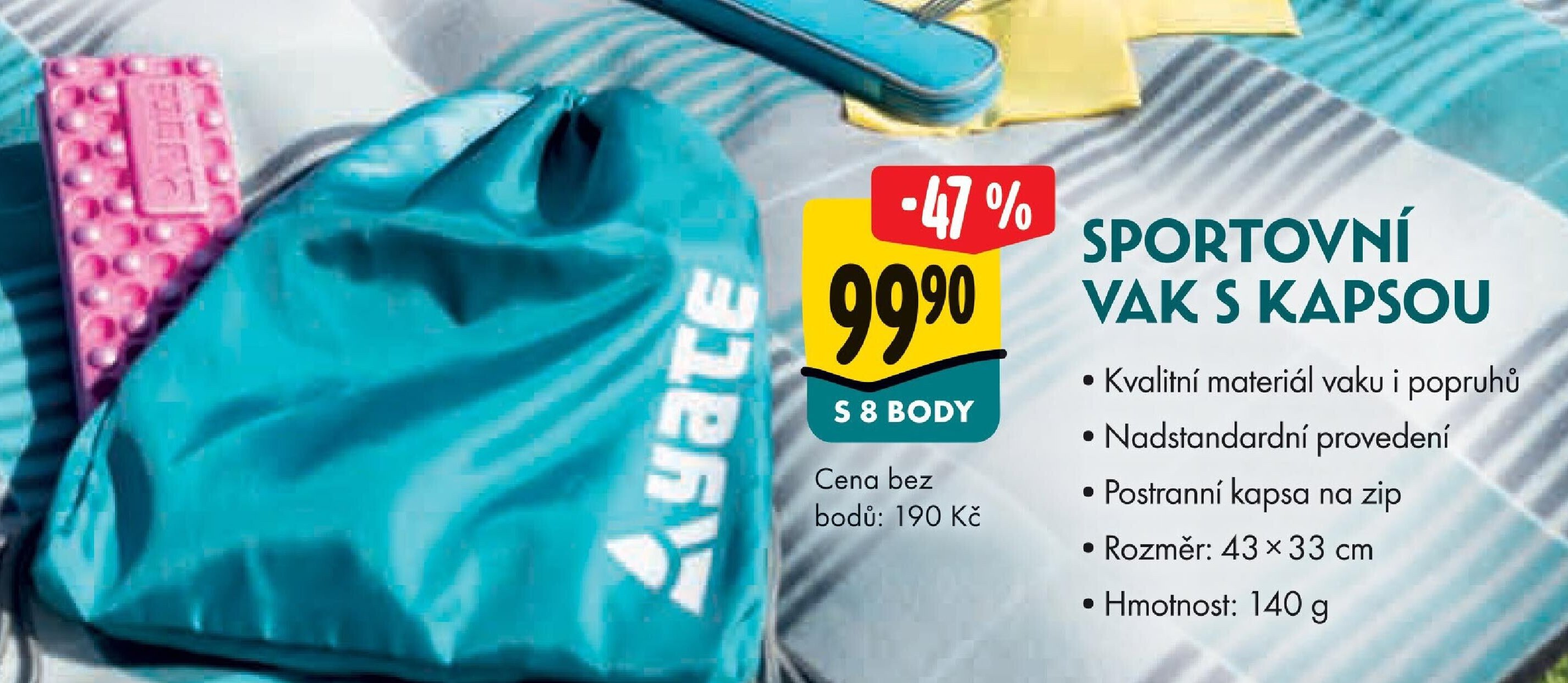 SPORTOVNÍ VAK S KAPSOU