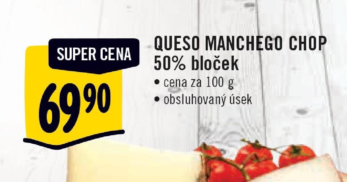 Queso Manchego Chop 50% bloček