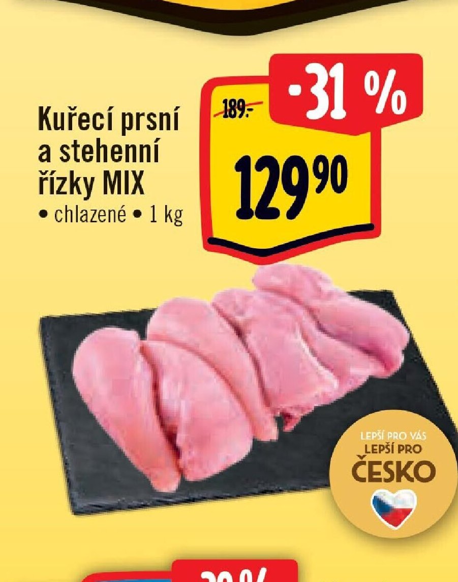 Kuřecí prsní a stehenní řízky MIX