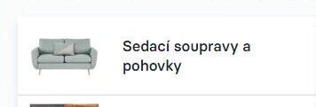 Sedací soupravy a pohovky