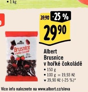 Albert Brusnice v hořké čokoládě
