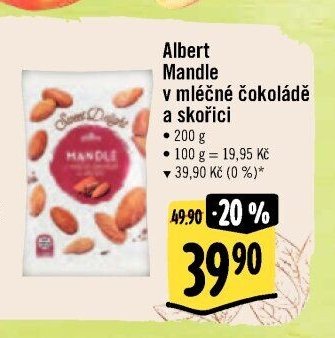 Albert Mandle v mléčné čokoládě a skořici