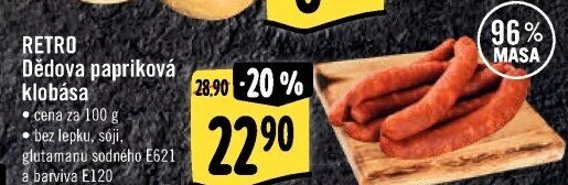 Dědova klobása papriková Albert Retro