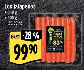 Klobásy na grilování Los Jalapeňos Kostelecké uzeniny