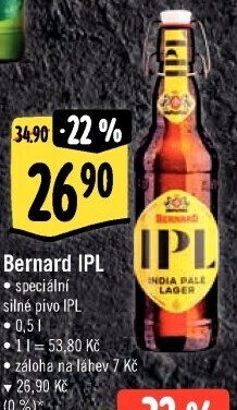 Pivo světlé India Pale Lager Bernard