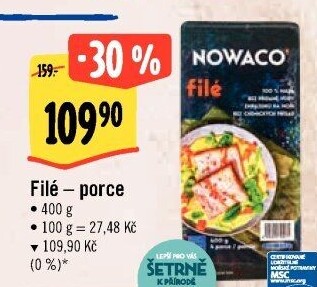 Rybí filé mražené Nowaco