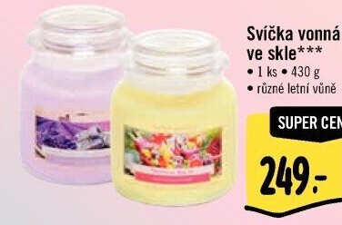 Svíčky ve skle vonné