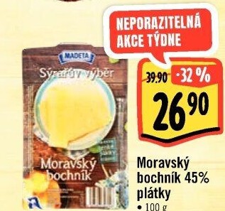 Sýr Moravský bochník 45% Sýrařův výběr Madeta