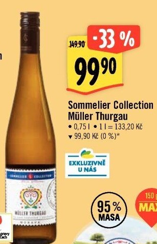 Víno Müller Thurgau Sommelier Collection