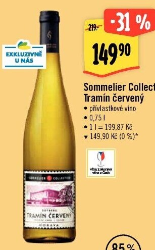 Víno Tramín červený Sommelier Collection - přívlastkové
