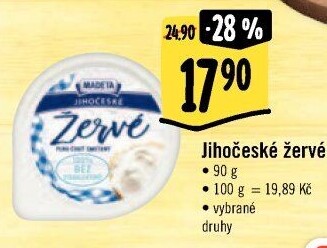 Žervé Jihočeské Madeta