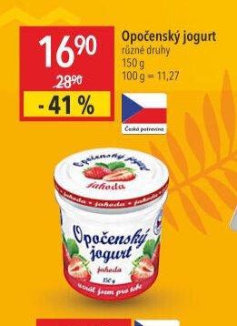 Opočenský jogurt různé druhy